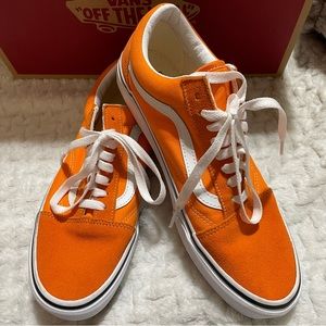 Oranges Vans Nubuck and Canvas, worn once, M8.5, W10